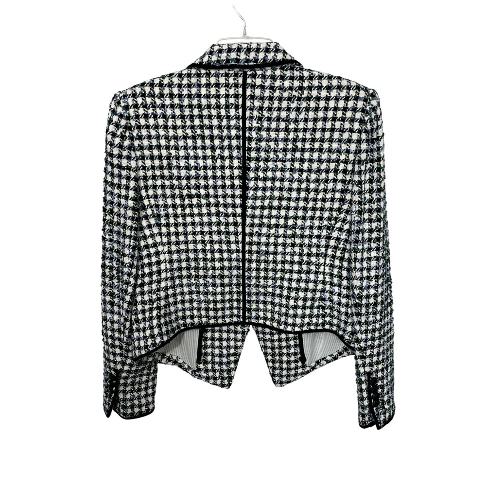 Veronica Beard Miller Dickey‎ Jacket Women 12 Multi Houndstooth Tweed Blazer - Picture 4 of 12